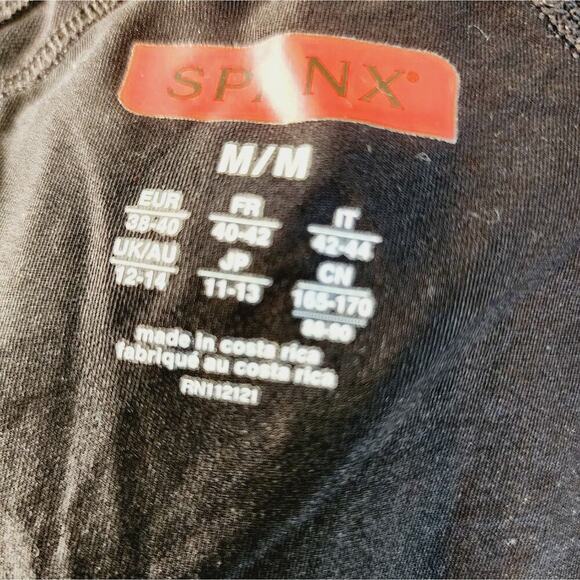 SPANX BLACK MOISTURE WICK MESH ATHLETIC TOP SIZE MED - Picture 2 of 5
